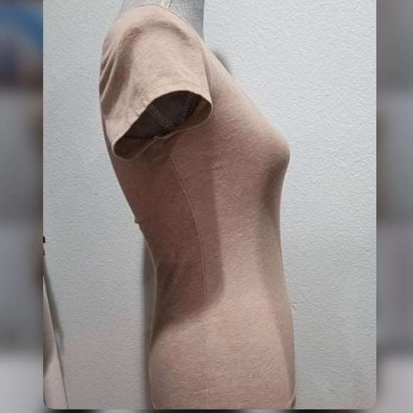 Tan VNeck Tee - Picture 3 of 3